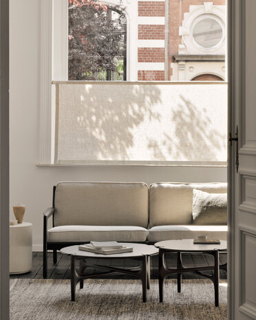 Ethnicraft  Jack Mahonie Dark Brown Bank Ivory 2 Seater