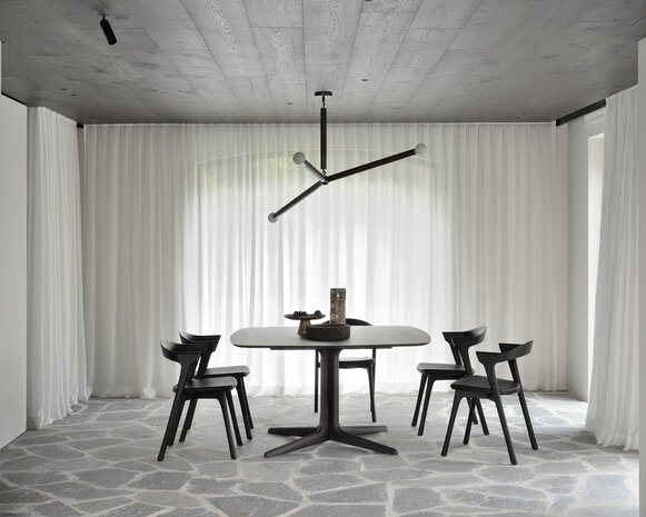 Ethnicraft Corto Dining Table Varnished Oak Brown Square