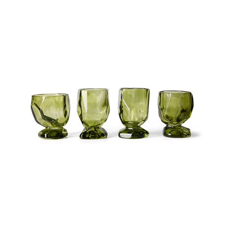 HKLIVING Glasses Eemerald Set of 4