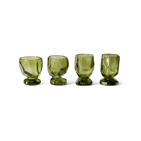 HKLIVING Glasses Eemerald Set of 4