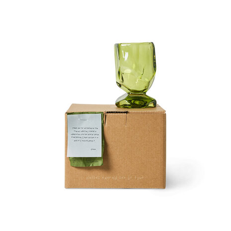 HKLIVING Glasses Eemerald Set of 4