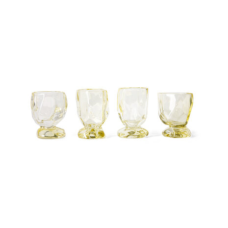 HKLIVING Glasses Citrine Set of 4