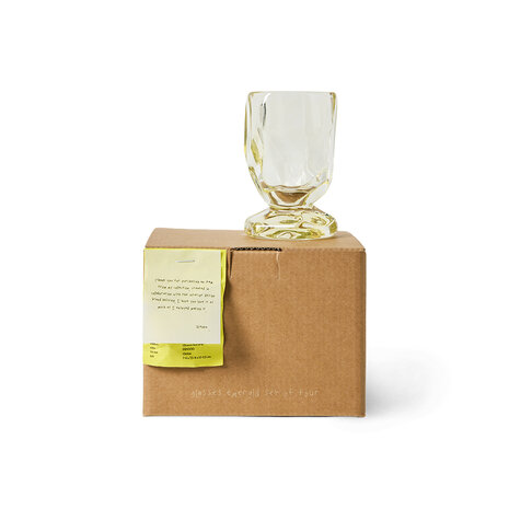 HKLIVING Glasses Citrine Set of 4