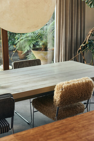 HKLIVING Endless Dining Chair Poodle Golden