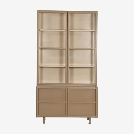 New Routz vitrinekast Langley Cappuccino/Sand