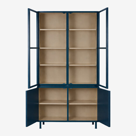 New Routz vitrinekast Langley Deepblue/Sand