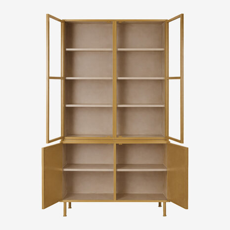 New Routz vitrinekast Langley Mustard/Sand