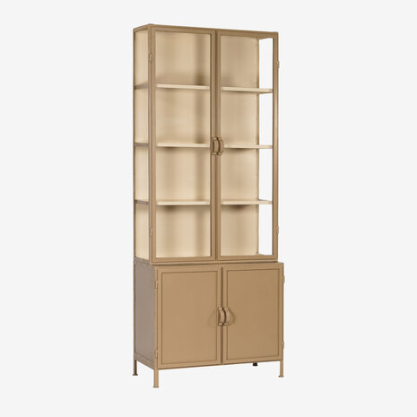 New Routz Detroit 4 deurs vitrinekast small Cappuccino