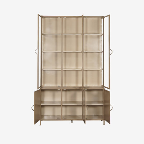 New Routz Detroit 6 deurs vitrinekast Cappuccino