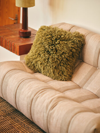 HKLIVING Fluffy Cushion Olive