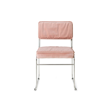 HKLIVING Endless Dining Chair Velvet Lychee Pink