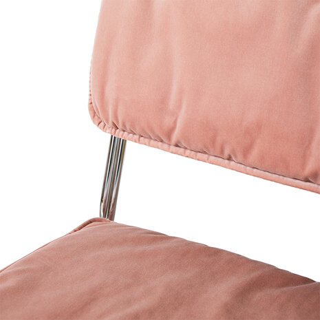 HKLIVING Endless Dining Chair Velvet Lychee Pink