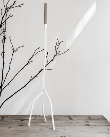 K'willeminhuis De Vloer Kandelaar wit