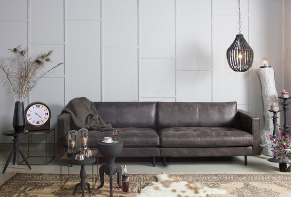 WOOOD Premium Rodeo classic 3 zits Bank Zwart 