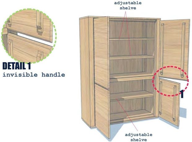 Ethnicraft oak storage cupboard 4drs