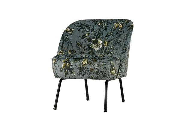 WOOOD Premium fauteuil fluweel Poppy grijs