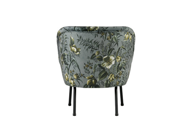 WOOOD Premium fauteuil fluweel Poppy grijs