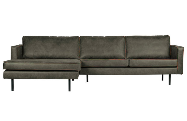 Bepurehome Rodeo chaise longue links army green
