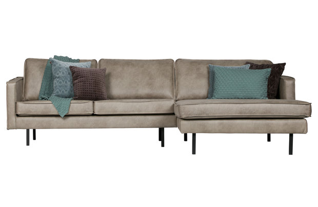 BePureHome Rodeo chaise Lounge Rechts elephant skin