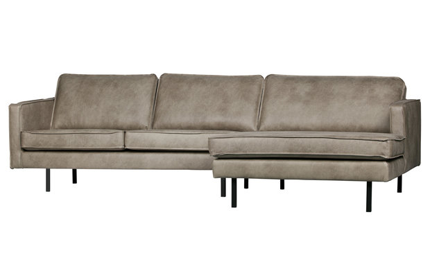 BePureHome Rodeo chaise Lounge rechts elephant skin