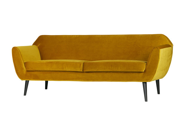 Woood Rocco sofa 187 cm fluweel oker