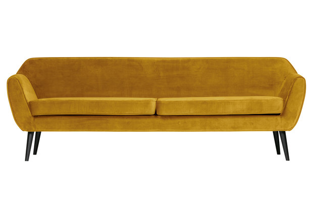 Woood Rocco sofa 230 cm fluweel oker