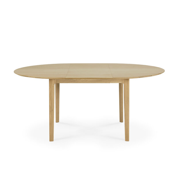 Ethnicraft oak Bok round extendable dining table