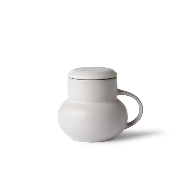 HKliving 70's ceramic bubble tea mug m light grey