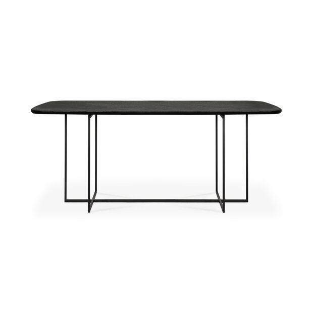 Ethnicraft Oak Arc black dining table 220