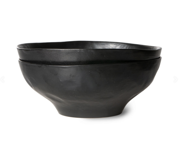 HKLIVING bold &amp; basic ceramics: large bowl black 