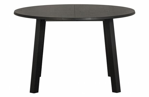 Woood Essentials Lange Jan Uitschuifbare Eettafel Rond Eiken Blacknight 