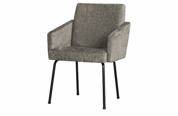 WOOOD Premium Mount Eetkamerstoel Grof Geweven Stof Taupe