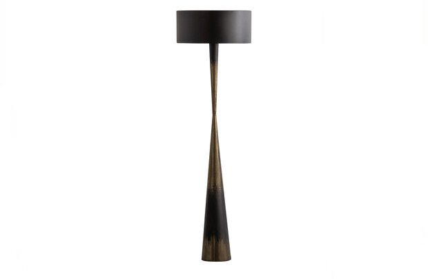WOOOD Essentials Blackout Too Staande Lamp Metaal Zwart Brass