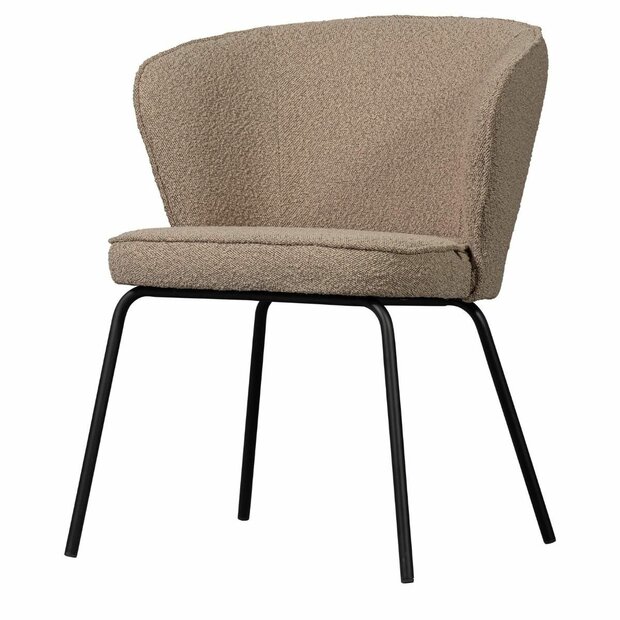 WOOOD Essentials Admit eetkamerstoel Boucl&eacute; Beige