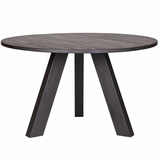 WOOOD eettafel Rhonda blacknight &Oslash;129cm blacknight [fsc]