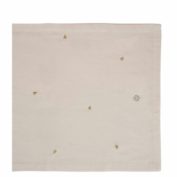 Zusss tafelloper hartjes goud 50x300cm