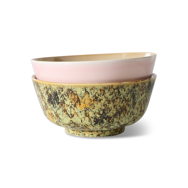 HKLIVING 70s ceramics ramen bowls, ascend (set of 2)