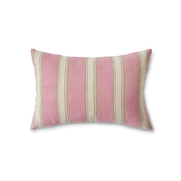 HKLIVING Woven striped cushion blush cushion 60x40 cm 