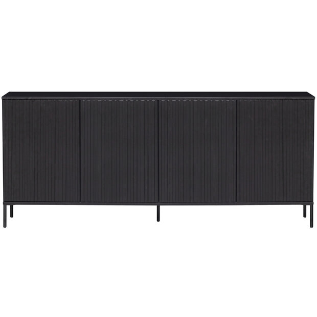 WOOOD Premium New gravure dressoir 200 cm grenen zwart [fsc]
