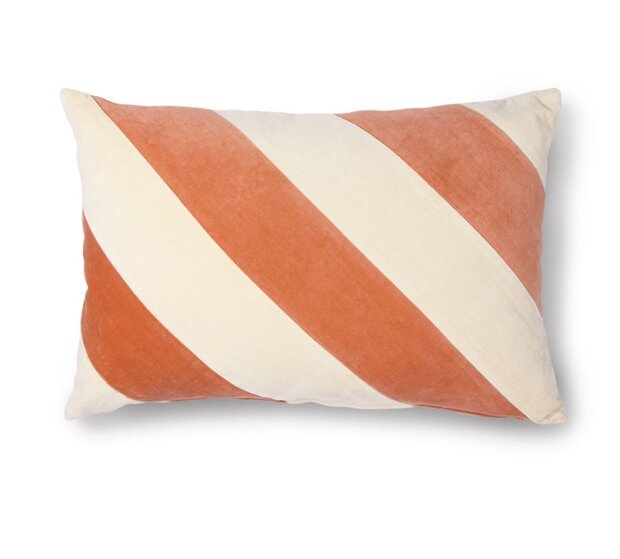 HKLIVING Striped cushion velvet