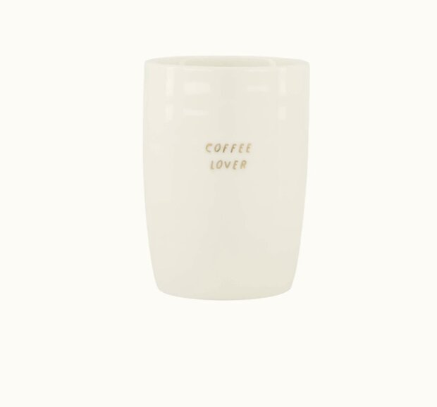 Zusss koffiemok coffee lover wit goud