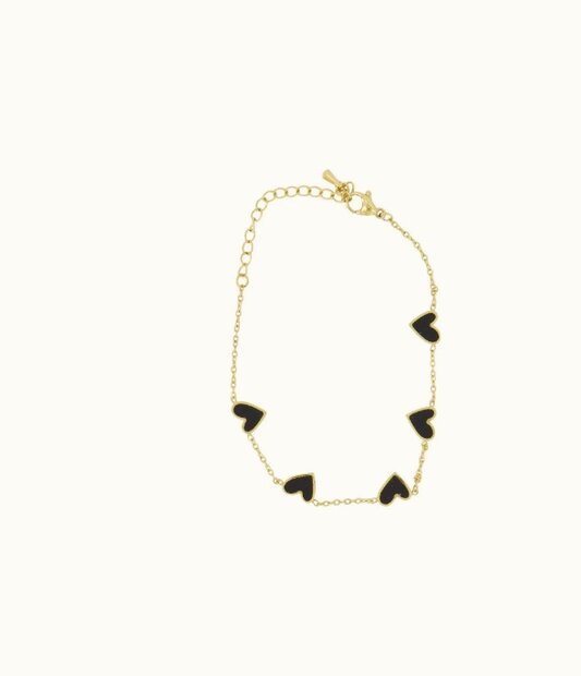 Zusss armband met hartbedel