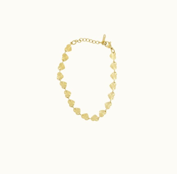 Zusss armband met structuur hartjes