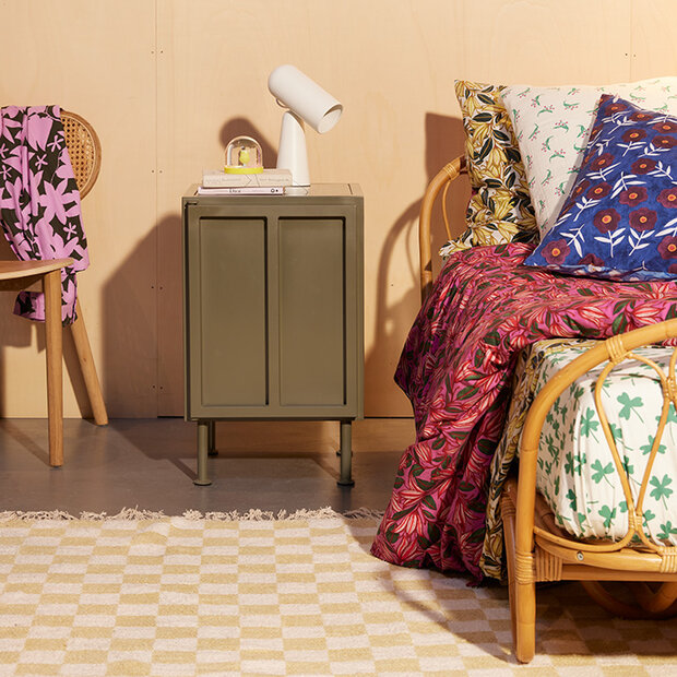 New Routz Whitby nachtkastje olijf groen links draaiend