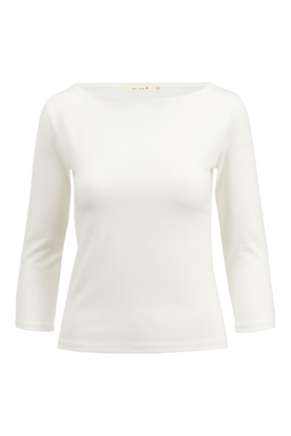 Zusss basic boothals top met stretch off white