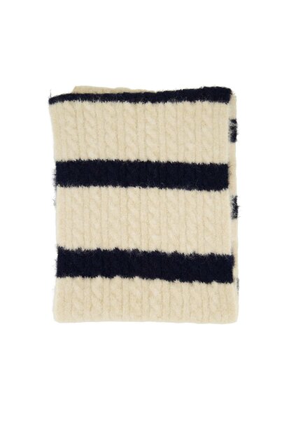 Zusss gebreide sjaal met kabels navy-kit