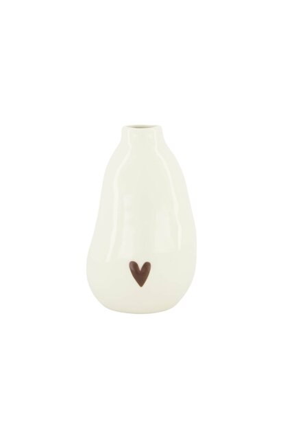 Zusss vaasje keramiek hartje wit port