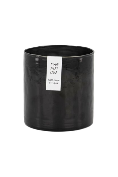 Zusss geurkaars hammered glas antracietgrijs