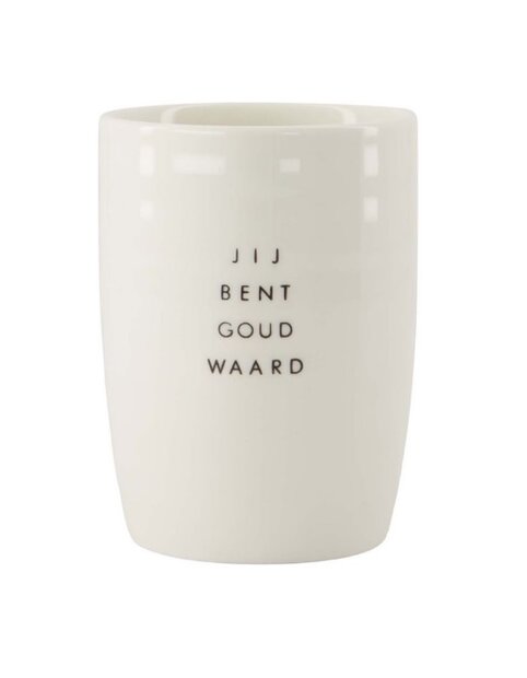 Zusss koffiemok goud waard wit zwart
