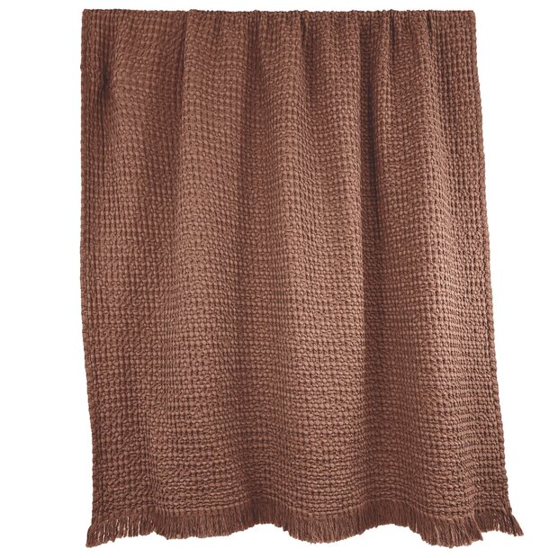 HAOMY Tempo II plaid 180x260cm Mocaccino 100% cotton